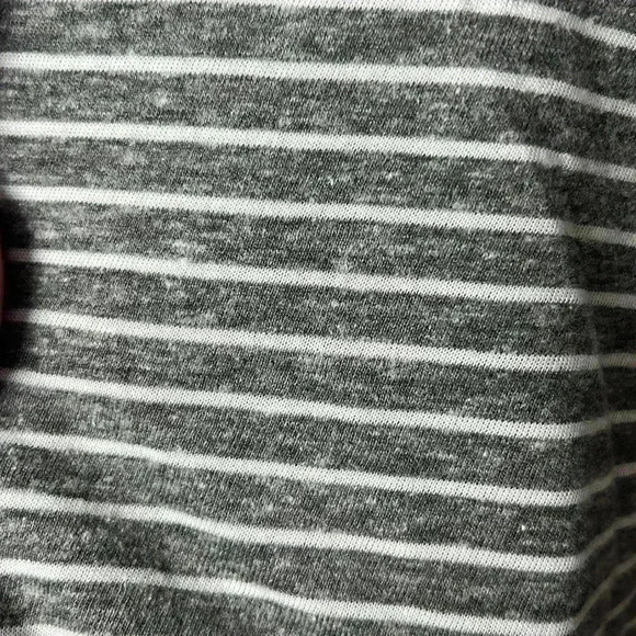 Lane Bryant V-Neck Sleeveless Striped Top Size 14/16 Gray & White - Picture 6 of 8